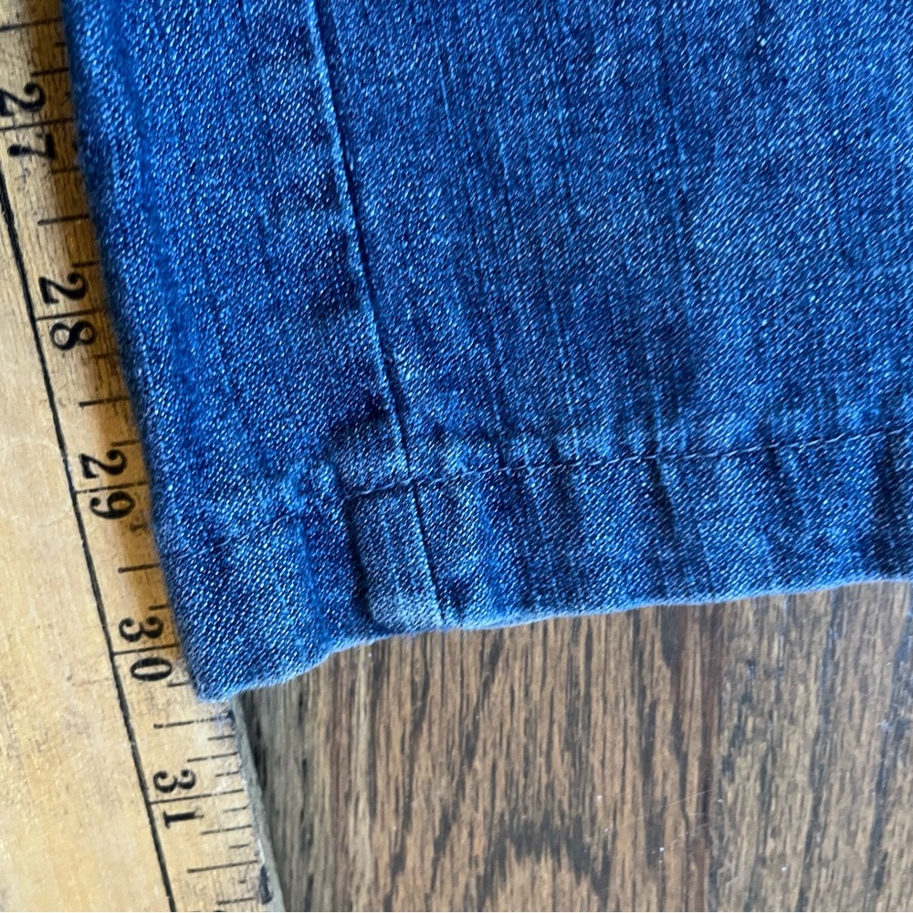 Lands' End wide leg slit pocket jeans size 8 - Picture 6 of 9